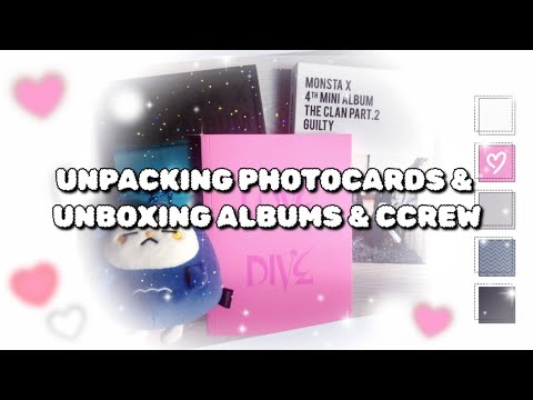 Видео: РАСПАКОВКА K-POP КАРТ И АЛЬБОМОВ (MONSTA X & IVE) | CCREW GANGMONG | unpacking photocards & albums