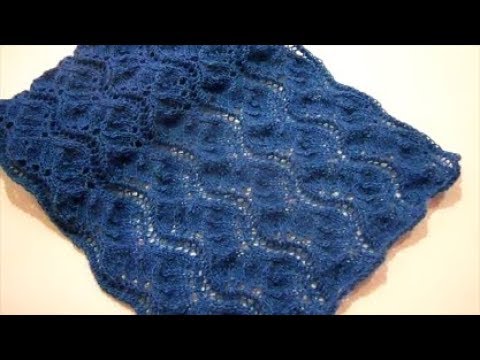 Видео: Ажурный шарф спицами