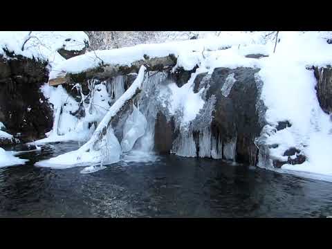 Видео: Каверзинский водопад после снегопада