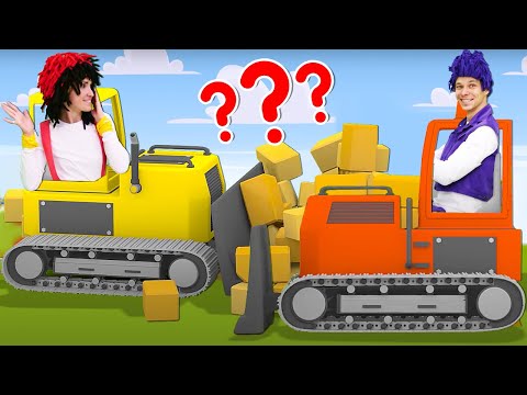 Видео: Песенки и видео для детей. Строительные машинки на Капуки Кануки - Песенка про бульдозер
