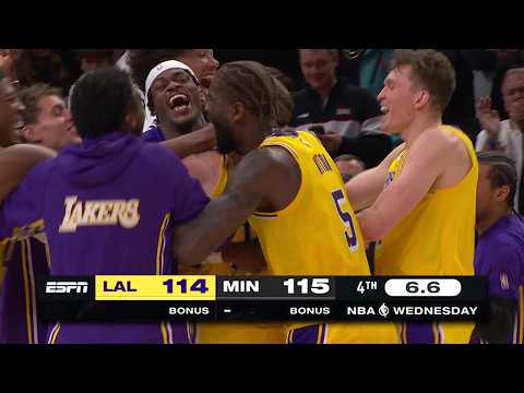 Видео: Финал 4:29 ОБЯЗАТЕЛЬНАЯ К ПРОСМОТРУ КОНЦОВКА «Тимбервулвз» против «Лейкерс» 🤯 | 29 октября 2025 г.