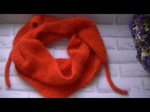 Видео: ТЕПЛО И КОМФОРТНО!!! ВЯЖЕМ БАКТУС - КОСЫНКУ ПЛАТОЧНОЙ ВЯЗКОЙ.