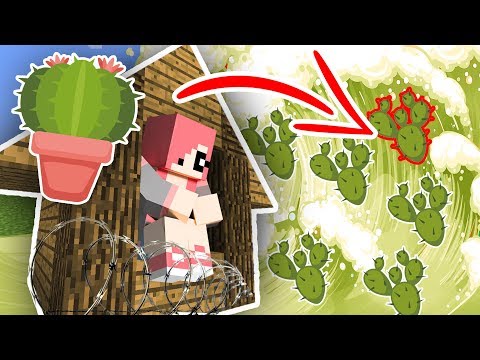 Видео: ЦУНАМИ ИЗ КАКТУСОВ ПРОТИВ ДОМА БАЗЫ В МАЙНКРАФТ