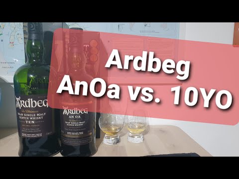 Видео: #вискипанорама #ardbeg #whisky Виски обзор 208. Ardbeg An Oa vs 10 YO