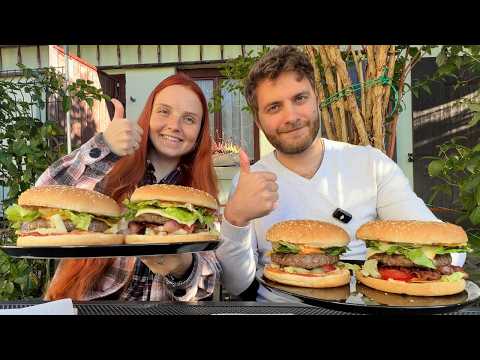 Видео: Бургеры на улице - раскрываем секреты! Мукбанг бургеры | mukbang burgers | hamburgers mukbangs