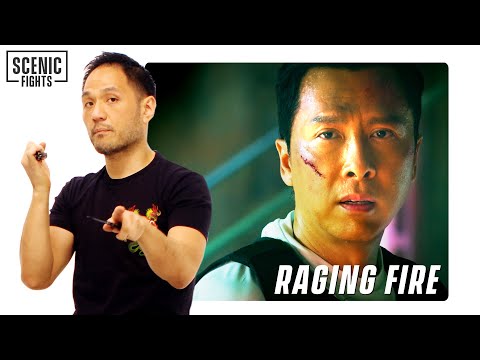 Видео: Эксперт по ножам разбирает сцену яростной перестрелки Донни Йена с Николасом Це | Scenic Fights