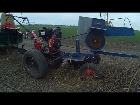 Видео: Измельчение веток Мотоблоком Кентавр МБ 2060Д-4, 6 л.с