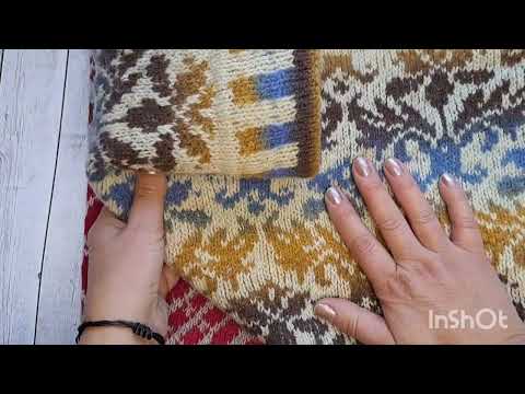Видео: Вязание !!!Шаль -техника"разрезной  жаккард!!!