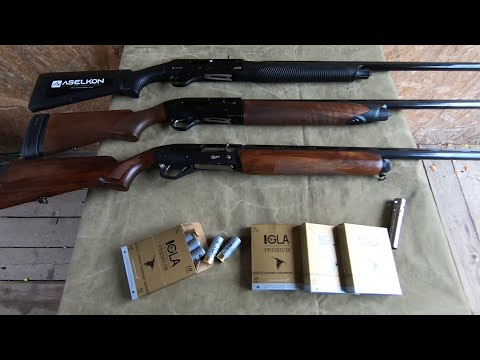 Видео: IGLA premium  МР-155, Beretta, Aselkon X3.