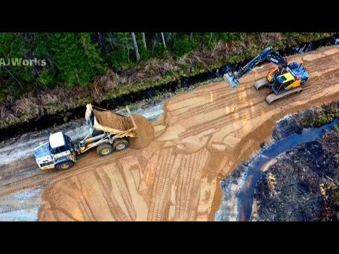 Видео: Создание дороги последнего съезда и зоны смены: часть 2
