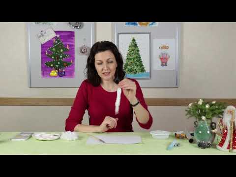 Видео: Мастер класс "Сосулька из ваты"