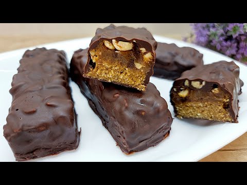 Видео: Вкуснее, чем Сникерс! Без сахара! Полезный десерт за 10 минут! Очень просто! #131