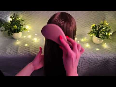 Видео: АСМР•Расчёсывание волос, массаж головы,неразборчивый шёпот.#asmr