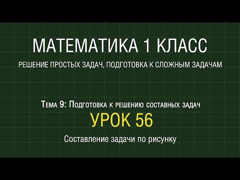 Видео: Математика 1 класс. Урок 56. Составление задачи по рисунку (2012)