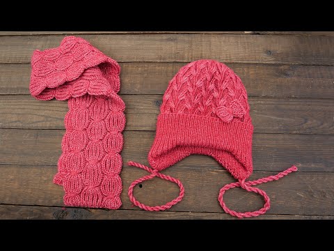 Видео: Шапка «Веточки» спицами 🍒 Hat «Twigs» knitting