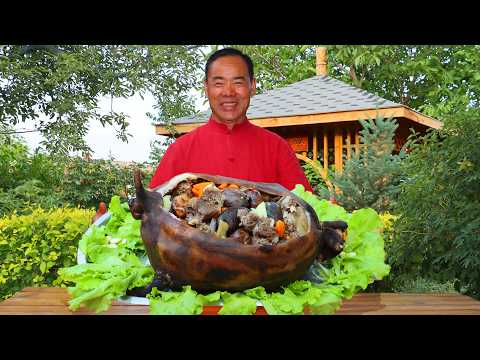 Видео: Целая овечья шкура с булыжниками, тушёная с отбивными! | Дядя сельский гурман