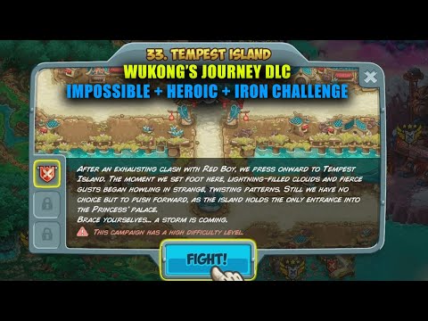Видео: Прохождение Kingdom Rush 5: Alliance - 33 Tempest Island | Wukong's Journey DLC (Impossible)