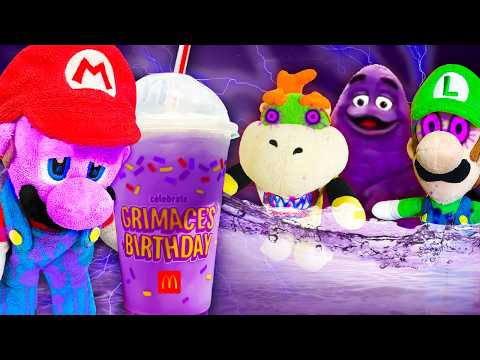 Видео: Сумасшедшие Братья Марио: ВЫЖИТЬ ПРОТИВ ГРИМАСЫ! (GRIMACE SHAKE)