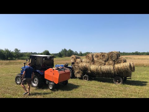 Видео: Бойове хрещення китайського прес-підбирача RXYK-9010. Випробування на сіні