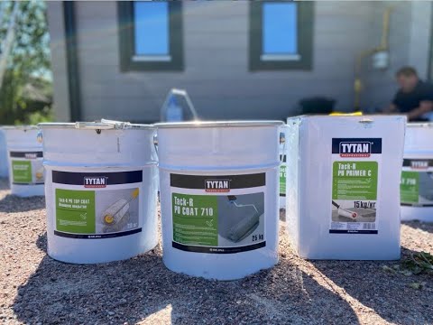 Видео: Ремонт битумной кровли  системой TYTAN Professional TACK-R PU (жидкая полиуретановая гидроизоляция)