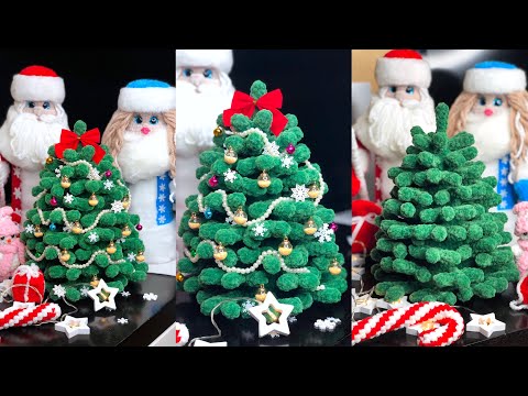 Видео: МК ёлка крючком из плюшевой пряжи 🎄🎊💥