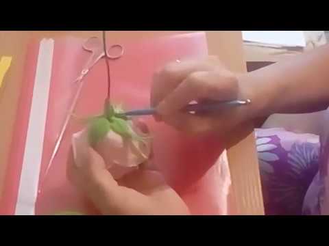Видео: Чашелистики для розы, лепка из холодного фарфора