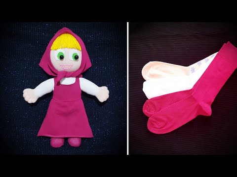 Видео: ИЗГОТОВЛЕНИЕ НОСКИХ ИГРУШЕК / 💞Маша и Медведь / 💯Мой дизайн