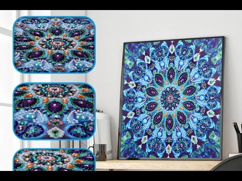 Видео: Алмазная мозаика с Aliexpress. Спецстразы. Покрываю лаком. Результат