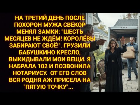Видео: Свёкор менял замки через 3 дня после похорон мужа — я вызвала полицию и нотариуса!
