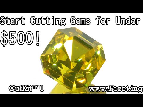 Видео: Огранка первого камня на установке для огранки CutKit™1 с использованием машины Vevor