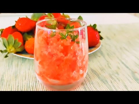 Видео: Итальянский десерт. Лучше мороженого🥰 Клубничная гранита 🍓.