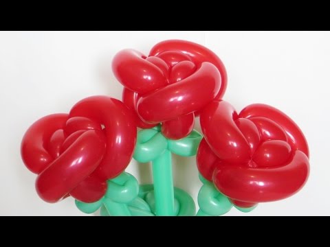 Видео: Роза из шарика / One balloon rose bud (Subtitles)