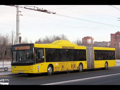 Видео: Автобус Минска МАЗ-215.069,гос.№ АО 2200-7, марш.107 (21.09.2019)