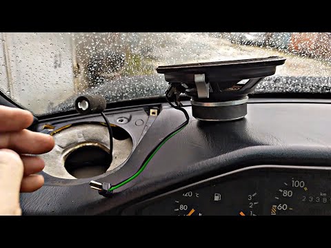Видео: Музыка Мерседес w124 1993 года . Меняем штатные динамики .