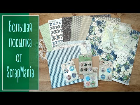 Видео: Влог #3/24. Большая посылка от ScrapMania. Обзор материалов.