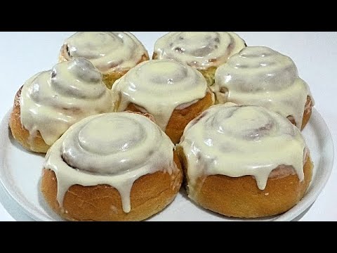 Видео: " СИННАБОНЫ "  Американские булочки с корицей и кремом /American cinnamon rolls "Cinnabon"