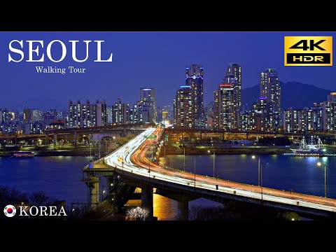 Видео: Пешеходная экскурсия по Сеулу | Вечерняя прогулка по Каннаму | Южная Корея🇰🇷 | 4K HDR