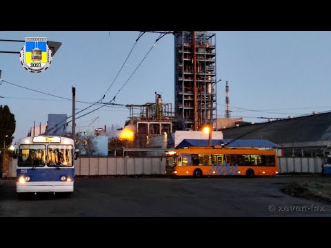 Видео: Черкасский троллейбус- Ноябрь 2021 / Cherkasy trolleybus- November ​2021