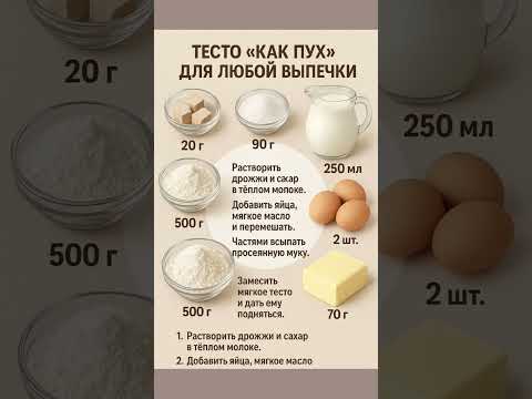 Видео: Тесто на любой выпечки #рецепты #тесто