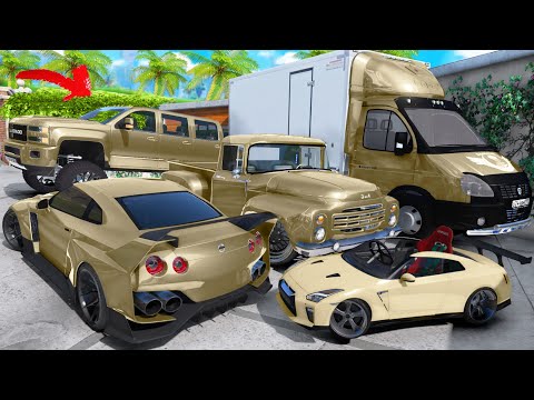 Видео: УГНАЛ КУЧУ ЗОЛОТЫХ ЧИТ ТАЧЕК И ОГРОМНЫЙ МОНСТР ТРАК У МАЖОРА ЗА 180 СЕК! БИТВА ВОРОВ В ГТА 5 ОНЛАЙН!