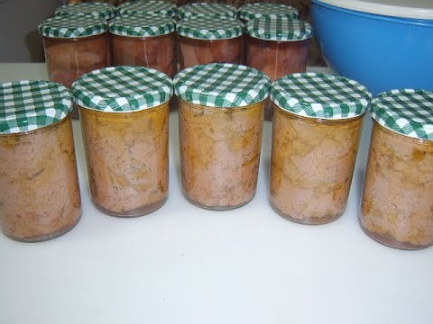 Видео: Печёночная колбаса в банке. Маринкины творинки