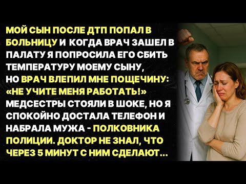 Видео: ВРАЧ УДАРИЛ МЕНЯ В БОЛЬНИЦЕ, но он не знал, что мой муж полковник полиции его накажет...