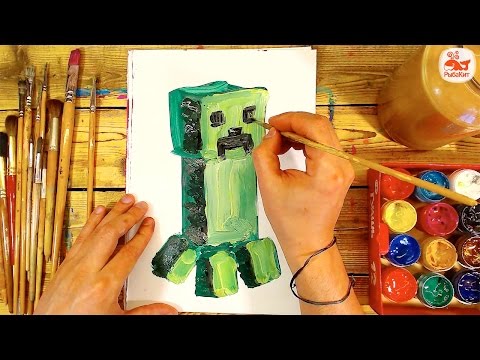 Видео: Как нарисовать Крипера из Майнкрафта / урок рисования для детей