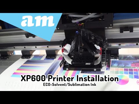 Видео: Установка и регулировка широкоформатного принтера FastCOLOUR XP600 с экосольвентными/сублимационн...