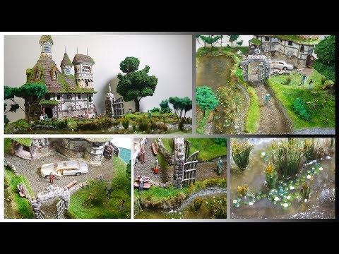 Видео: ДИОРАМА. "Замок и дерево у пруда". DIY.