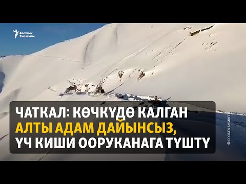 Видео: Чаткал: Көчкүдө калган алты адам дайынсыз, үч киши ооруканага түштү