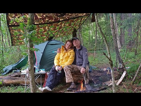 Видео: Поход в лес с ночевкой. Готовим на костре.  Смоленщина. Июнь 2025