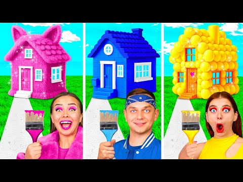 Видео: Домики Одного Цвета Челлендж | Смешные Челленджи от Fun Fun Challenge