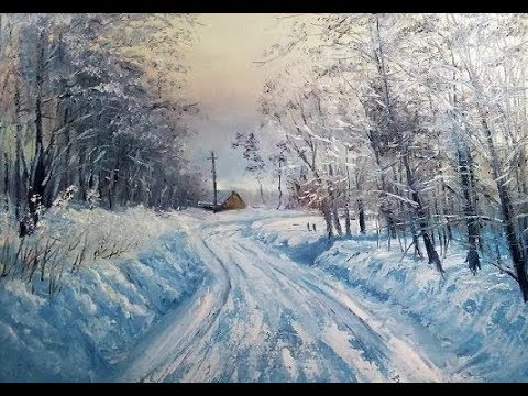Видео: 🔝 ХуДоЖнИкИ Рисуем вместе / Зимний пейзаж / Александр Долинский