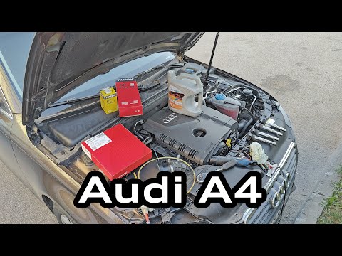 Видео: Техническое обслуживание Audi А4 B8, замена масла и фильтров, проверка свечей